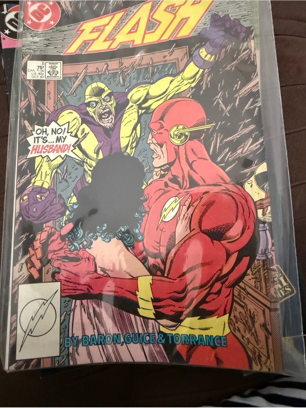 DC Comics The Flash Comic Cover Print - Red, Yellow, Purple, Black